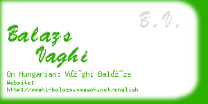 balazs vaghi business card